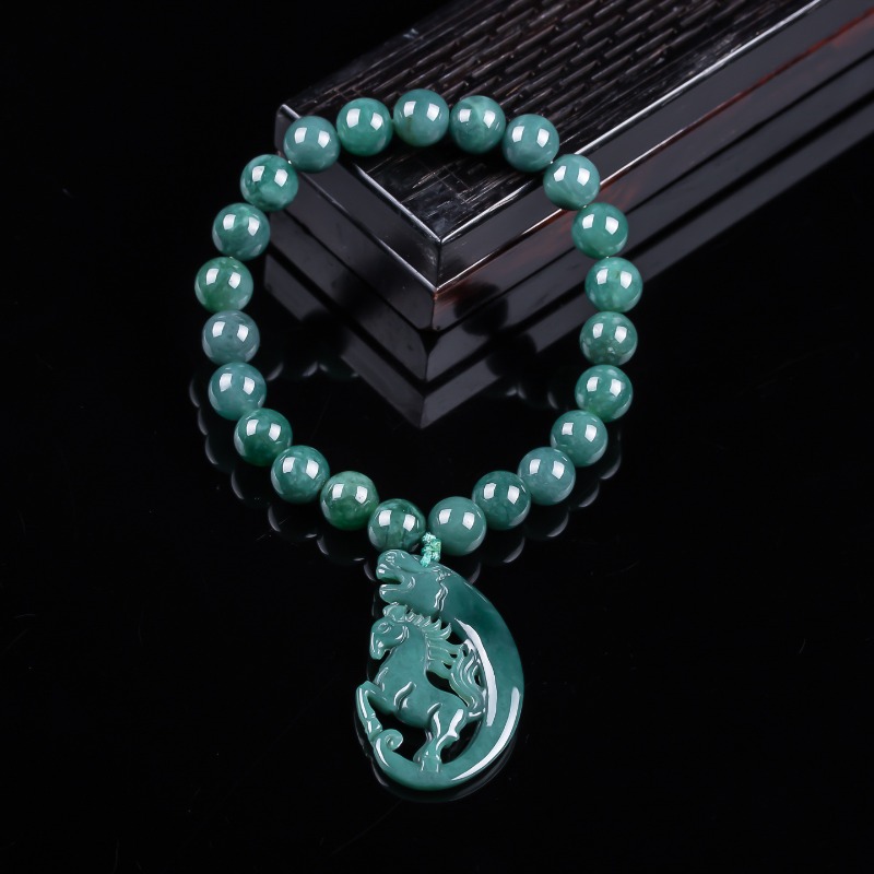 Jewelry & Watches Sp Zo O - Naturalny Jadeit Niebieski Wodny Znak Zodiaku