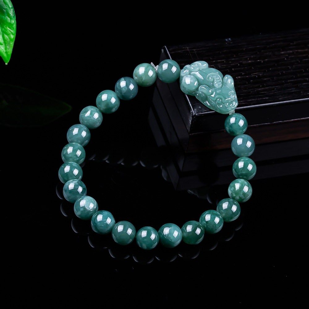 Jewelry & Watches Sp Zo O - Naturalna bramka z jadeitu birmańskiego Pixiu,