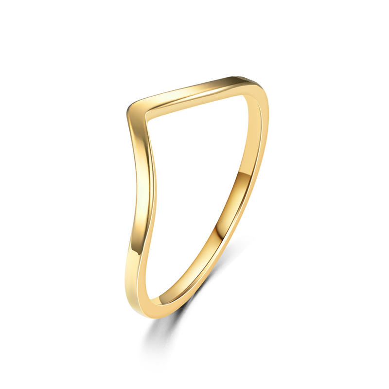 Minimalist Ring Stackable - Minimalistyczny, nieregularny pierścionek w kształcie litery