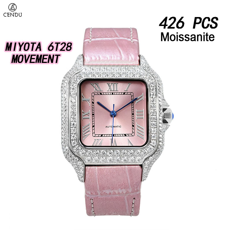 Vvs Jewelry Watches - Zegarki męskie z diamentami VVS Moissanite,