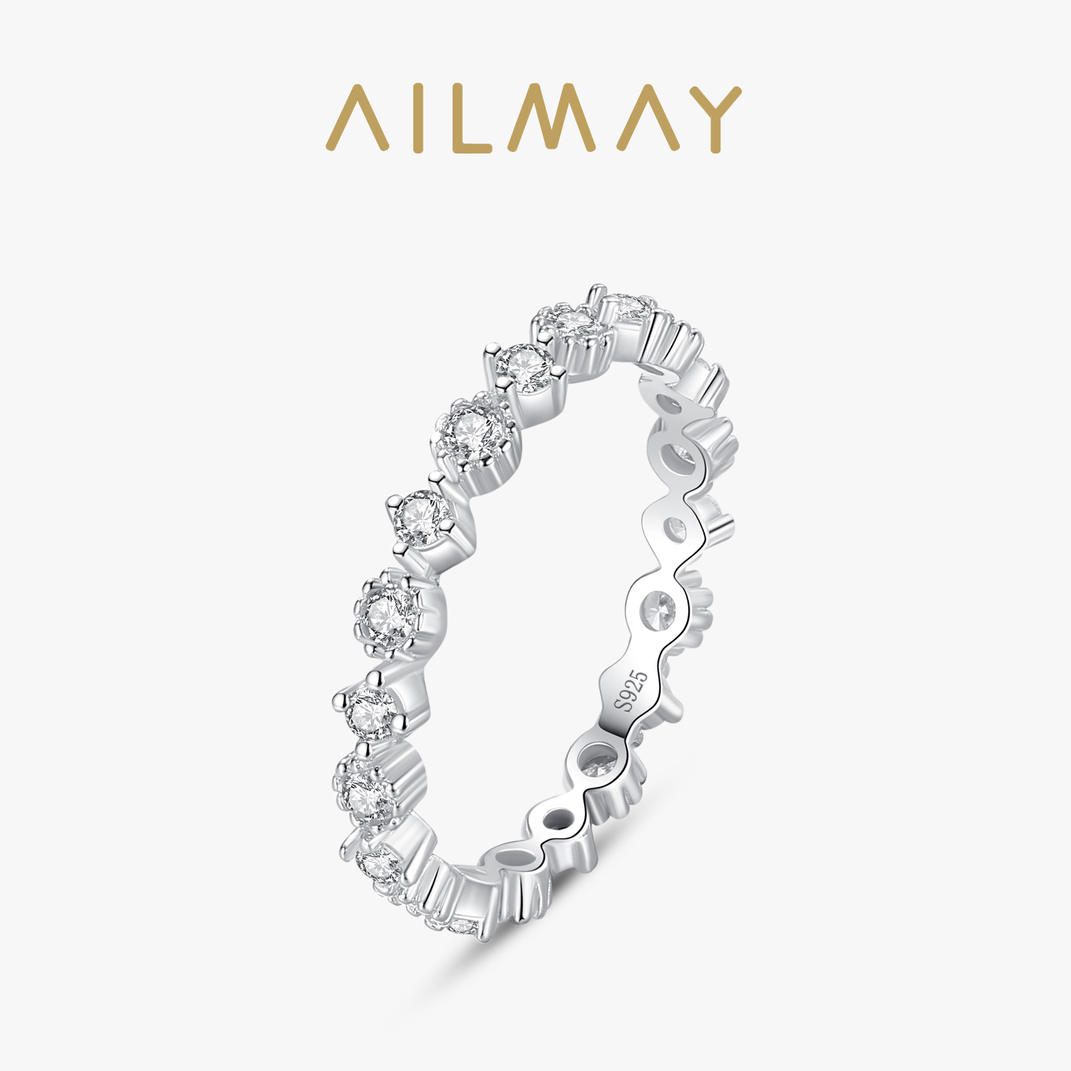 Minimalist Ring Stackable - Ailmay prosty stackowalny palec serdeczny romantyczna