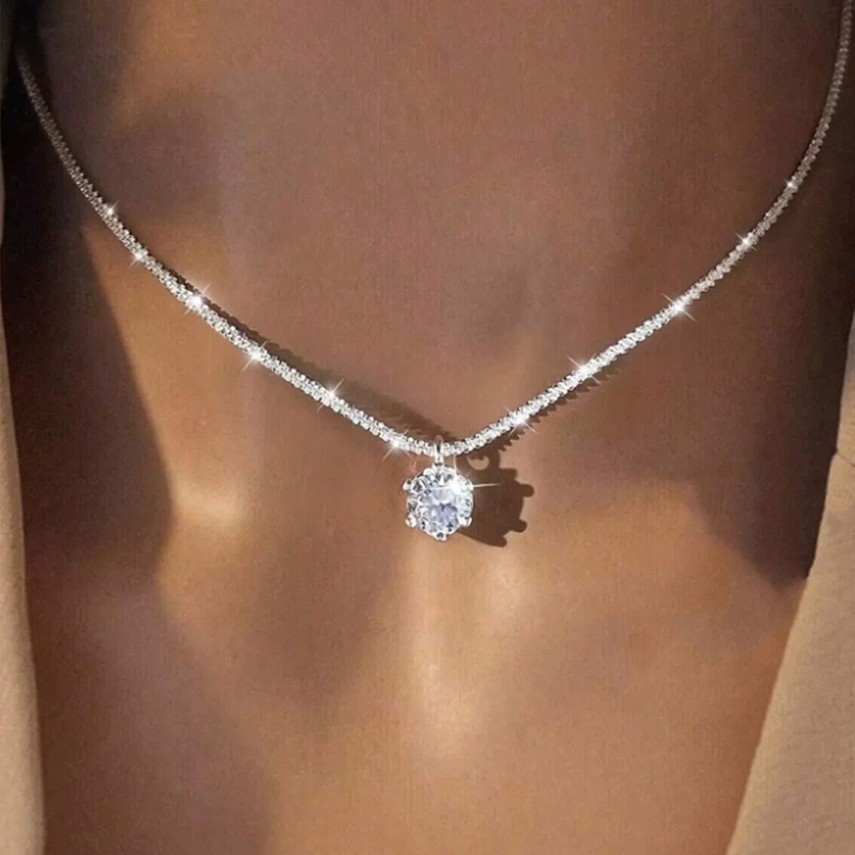 Crystal Choker Necklace - Najlepiej sprzedający się naszyjnik z moissanitem