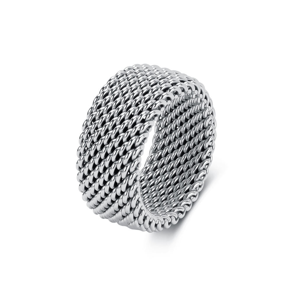 Minimalist Ring Stackable - Modne pierścionki ze stali nierdzewnej, plecione,