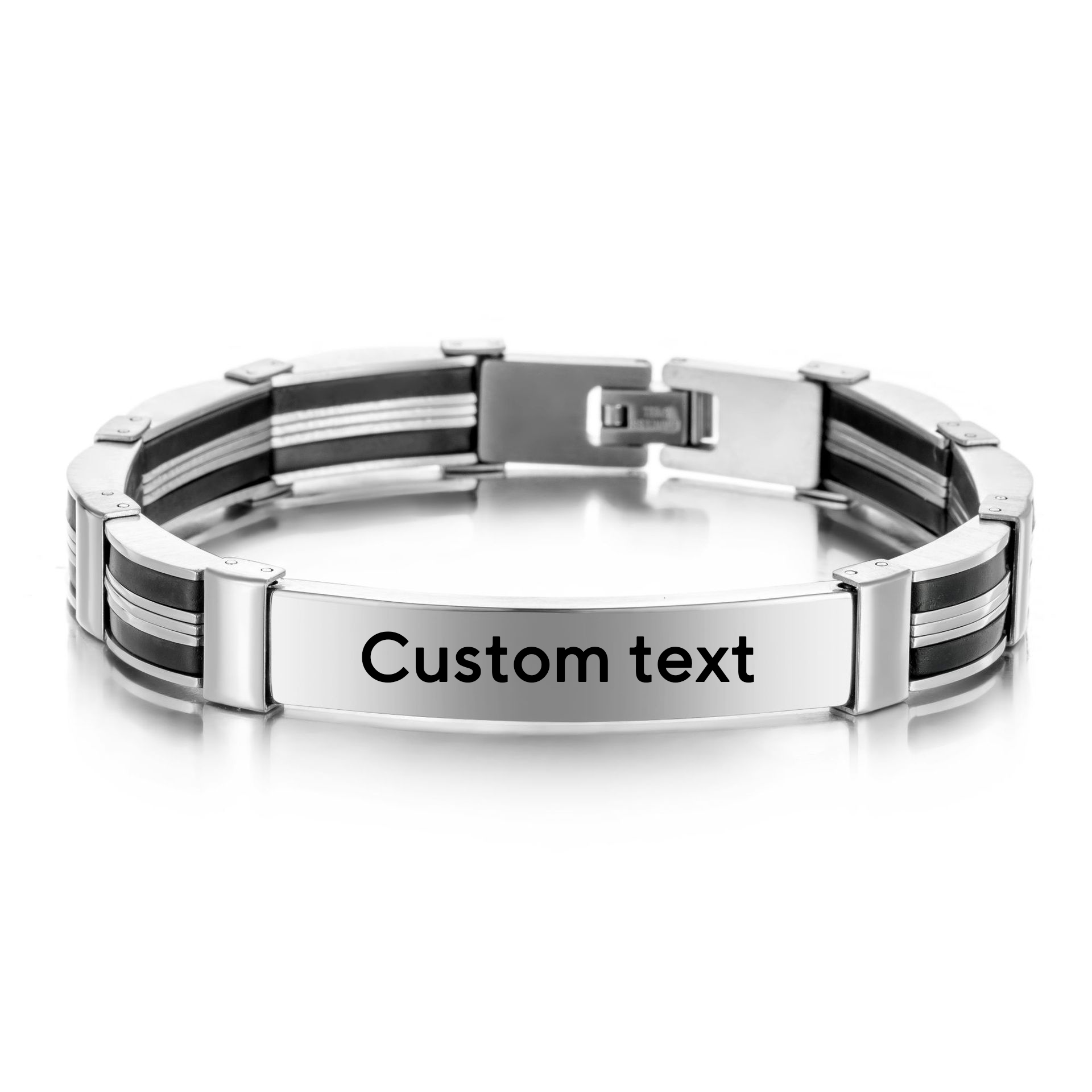Jewelry Clasp Watches - Punkowa Bransoletka Męska ze Stali Nierdzewnej