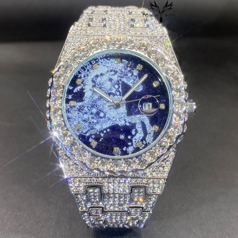 Jewelry Clasp Watches - Męskie zegarki kwarcowe Hip Hop MISSFOX