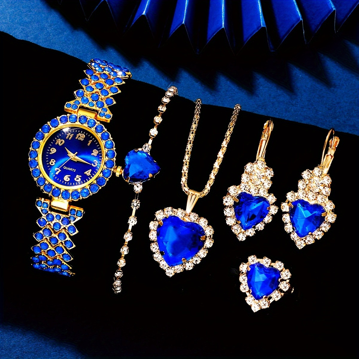 Jewels On Watches - 6-częściowy elegancki zestaw biżuterii i zegarków