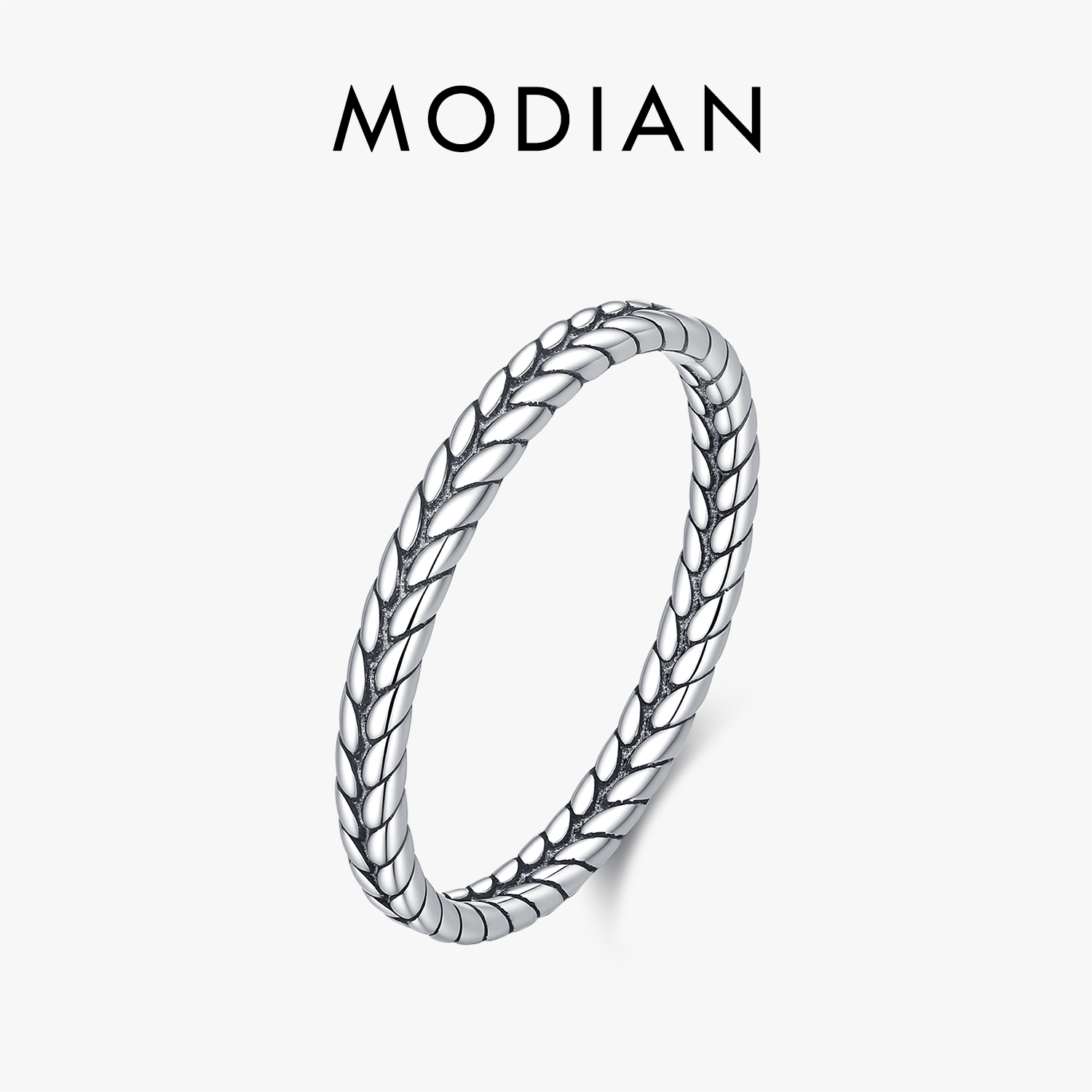 MODIAN Srebro Próby 925 Retro  – Minimalist Ring Stackable recenzja i cena